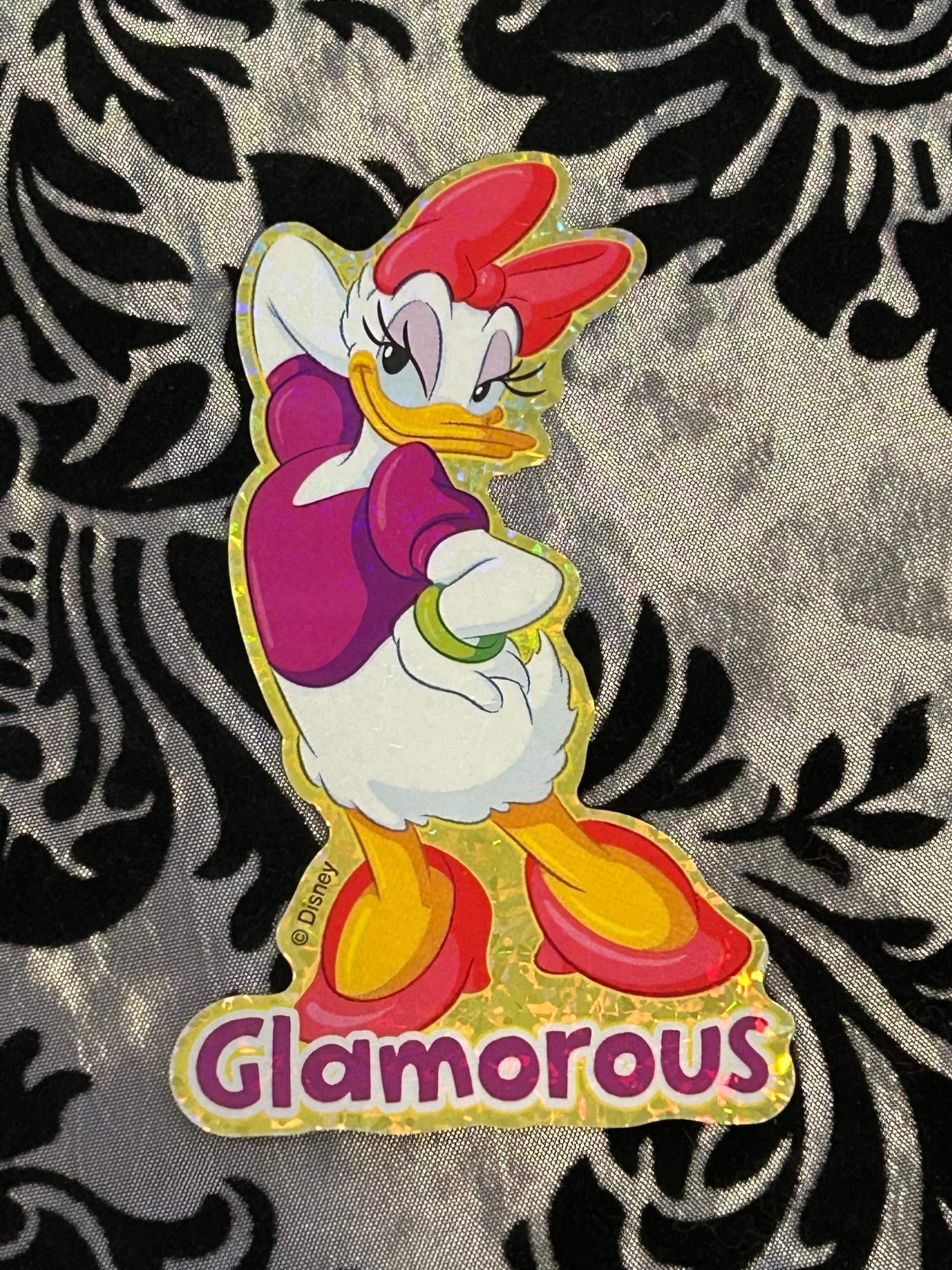 disney sandylion daisy duck vending machine sticker "glamorous" vintage y2k 00s