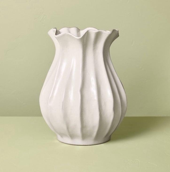 16” Pleated Ceramic Vase Sour Cream Hearth
& Hand with Magnolia