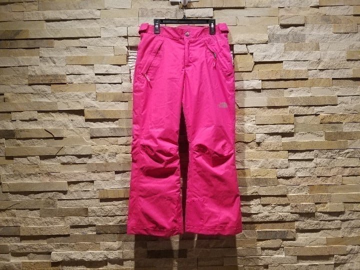 North Face Girls Medium Pink Snow Pants Snowboard Kids Youth Ski Winter Bibs Bib