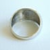 14K White Gold Dome Ring - Alternative Wedding Band - Size 6