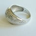 14K White Gold Dome Ring - Alternative Wedding Band - Size 6