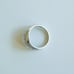 14K White Gold Dome Ring - Alternative Wedding Band - Size 6