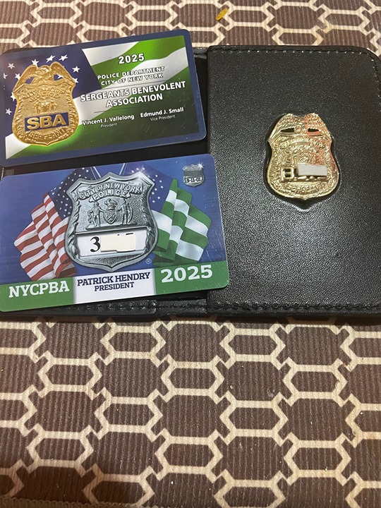 NOVELTY NYPD SBA SERGEANTS FRIEND MINI WALLET FREE 2025 COURTESY UNSIGNED