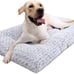 Washable Dog Bed Deluxe Plush Dog Crate Beds Fulffy Grey