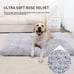 Washable Dog Bed Deluxe Plush Dog Crate Beds Fulffy Grey