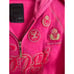 Coogi Luxury Pink Gold Hoodie Full Zip Front Medium Embroidered Logo Streetwear