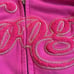 Coogi Luxury Pink Gold Hoodie Full Zip Front Medium Embroidered Logo Streetwear