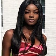 A very beautiful long straight wig for women