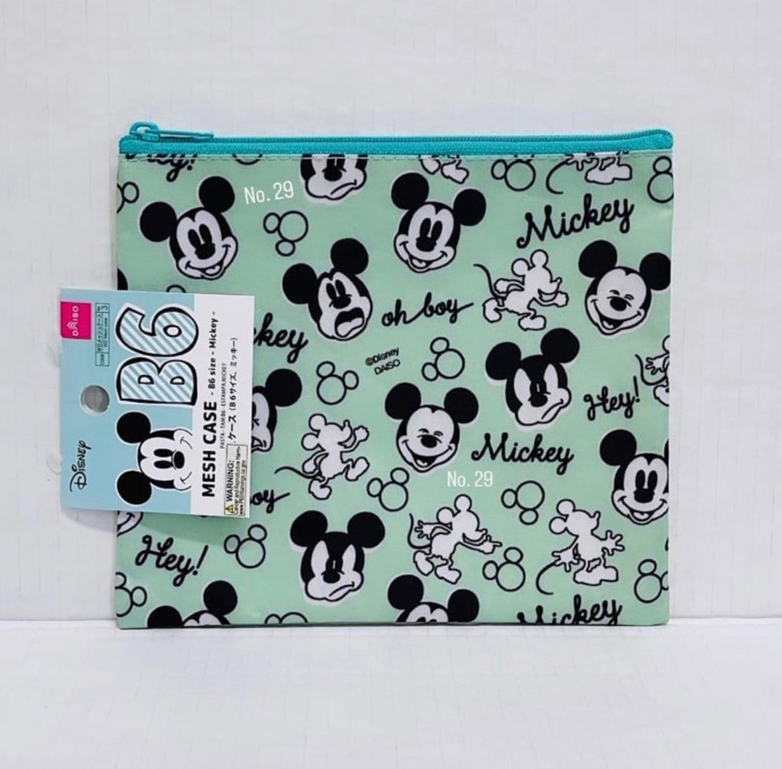 Disney Mickey Mouse Teal B6 Mesh zip top pouch
