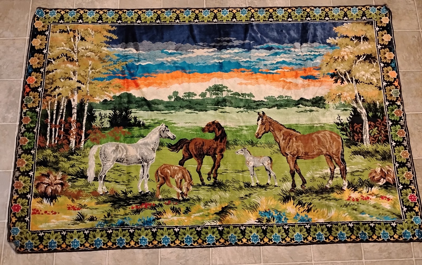 Horse Carpet Tapestry
