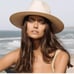 NWT New Will + Bear Rider Bone White Palm Straw Hat Adjustable w/Lanyard. Small