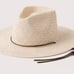 NWT New Will + Bear Rider Bone White Palm Straw Hat Adjustable w/Lanyard. Small