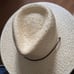 NWT New Will + Bear Rider Bone White Palm Straw Hat Adjustable w/Lanyard. Small