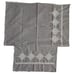 Vintage 1970's Brown And White Gingham and Embroidery Queen Pillowcase Set Of 2
