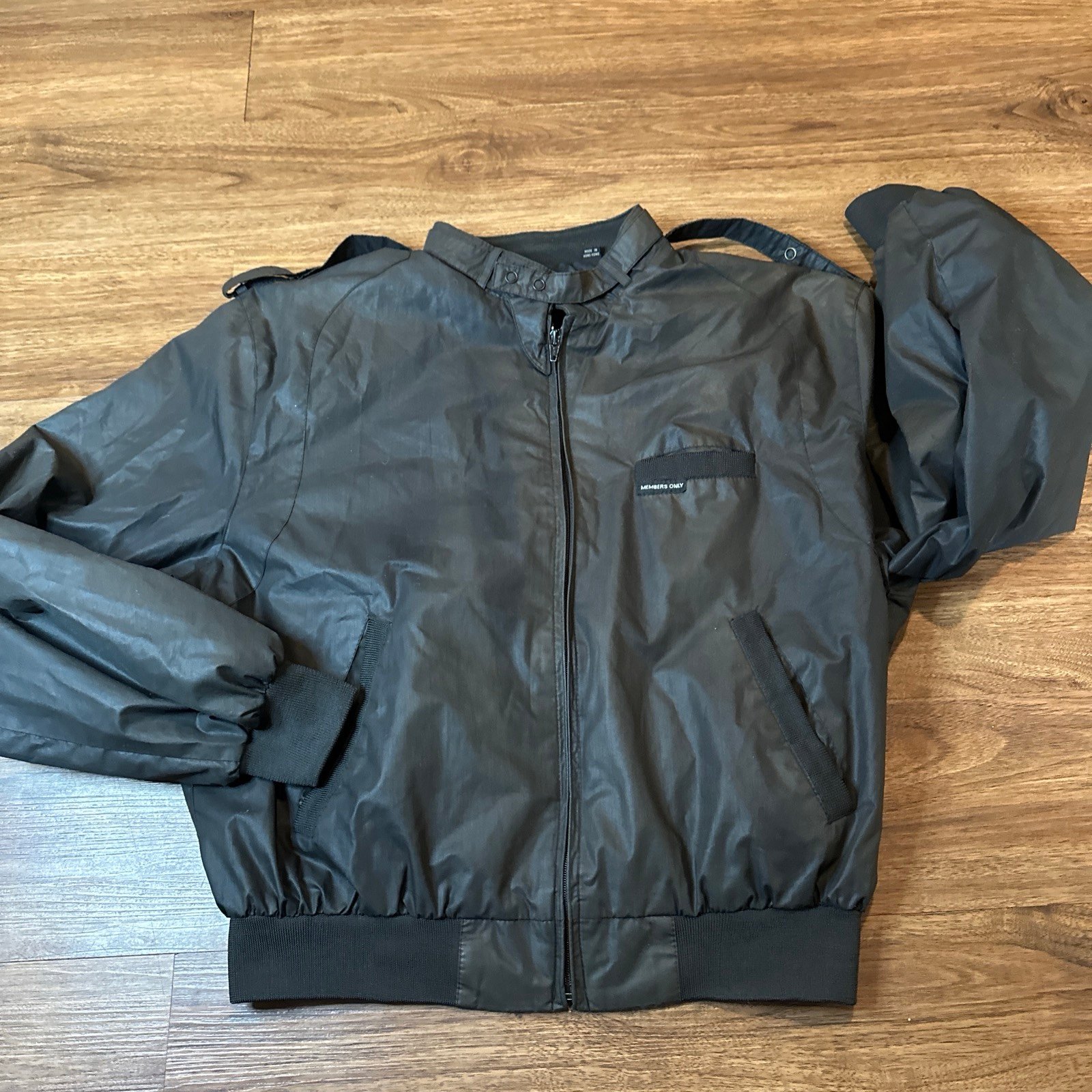 Vintage Members Only Jacket Men's Size 44 Black Made In Hong Kong Gently used