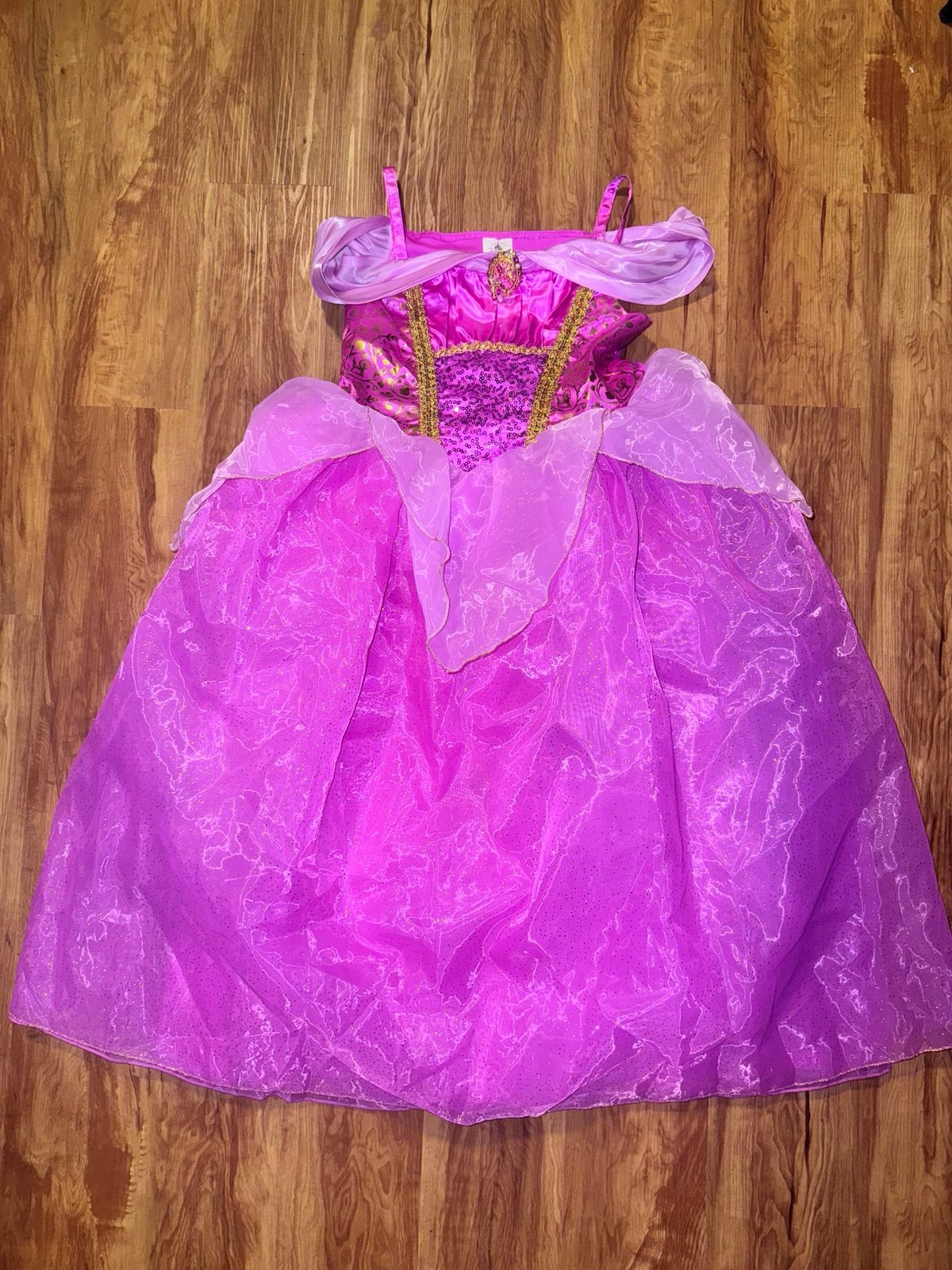 Girls SZ 13 Disney Parks Disneyland Bibbidi Bobbidi Boutique Aurora Costume Dres