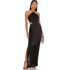 Amanda Uprichard X Revolve Celosia Gown in Black Size: L