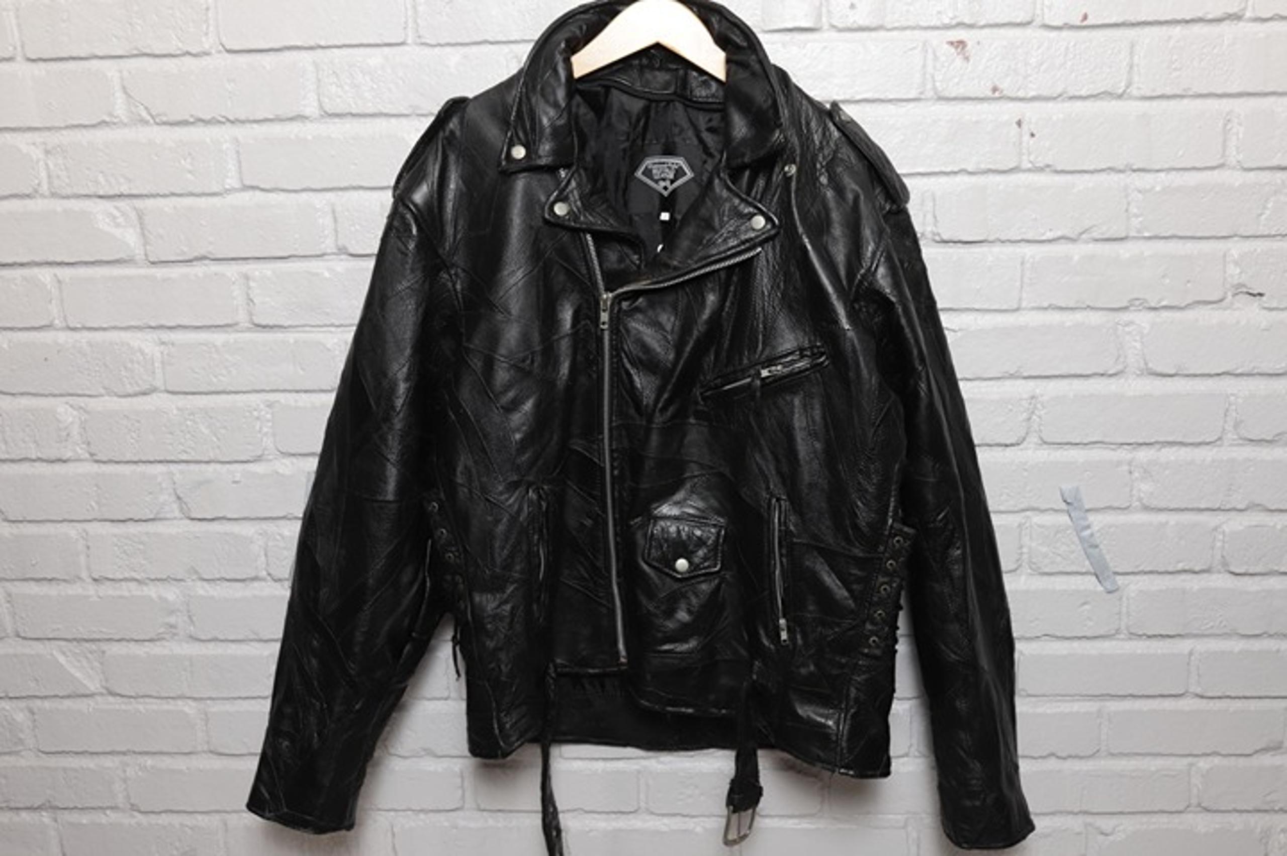 2000s Vintage Diamond Plate Buffalo Leather Patchwork  Jacket Size XXL