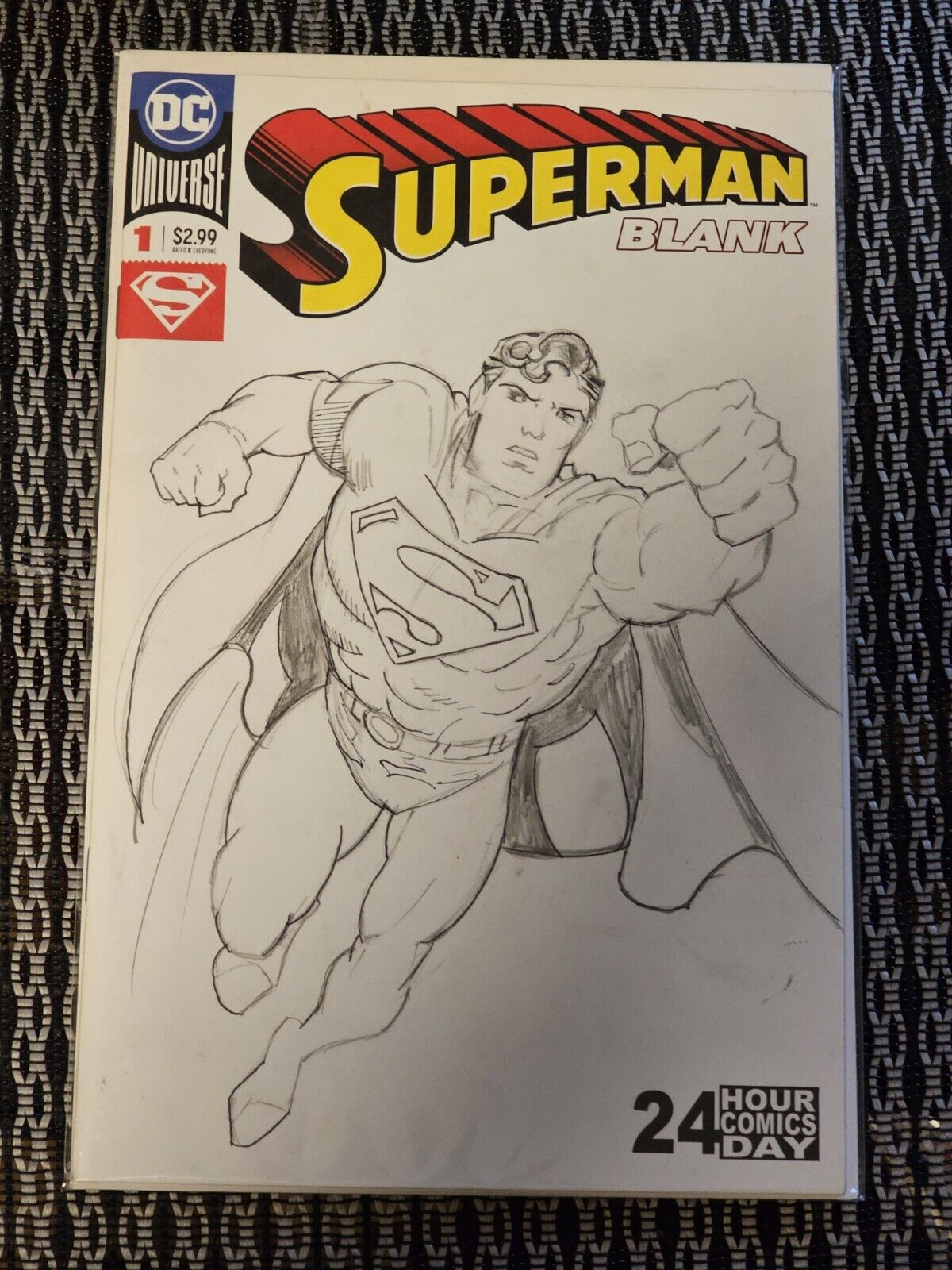 Superman Blank Comic #1 24 Hour Comics Day 2018 DC Sketch by unknown artist NM-