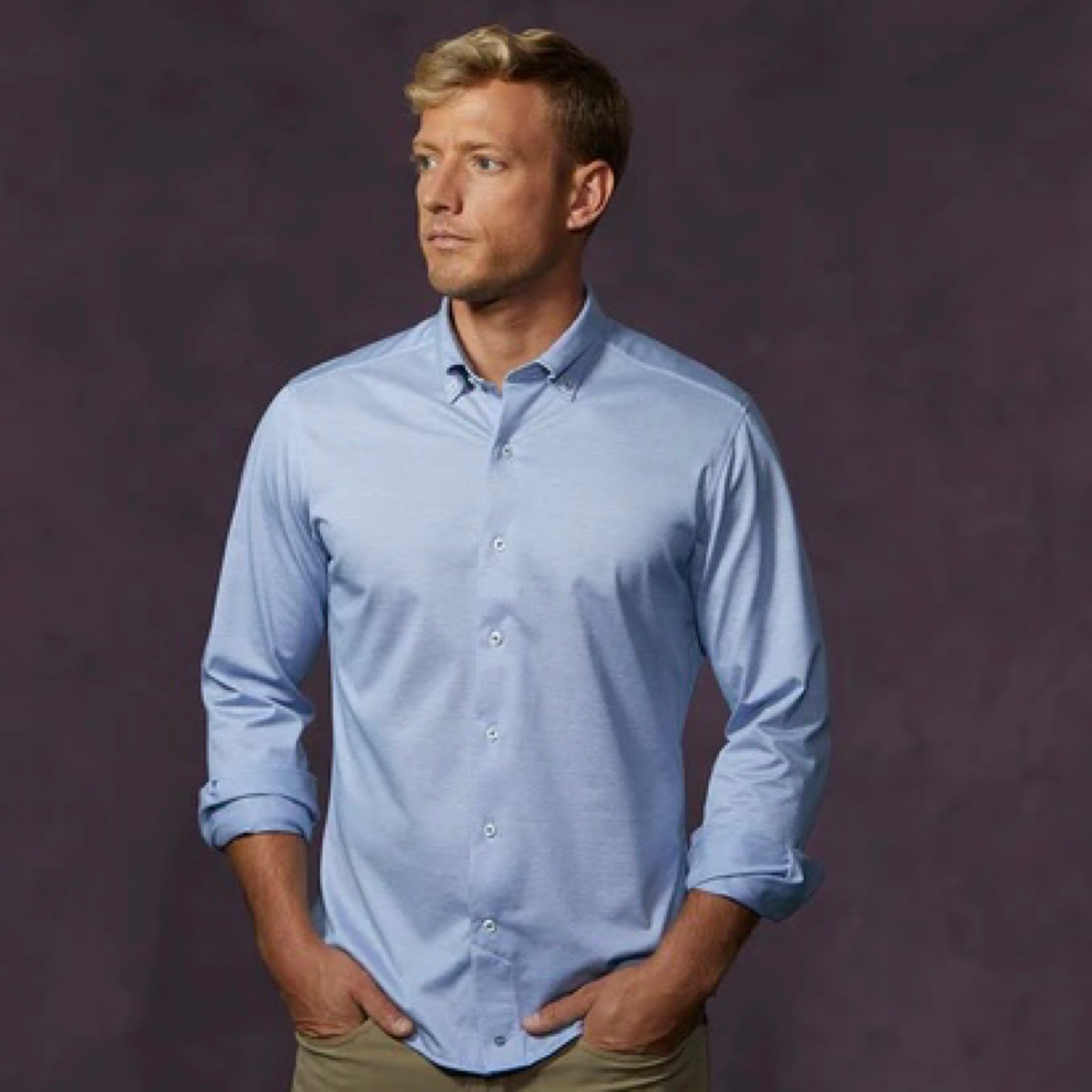David Donahue Oxford Knit Shirt