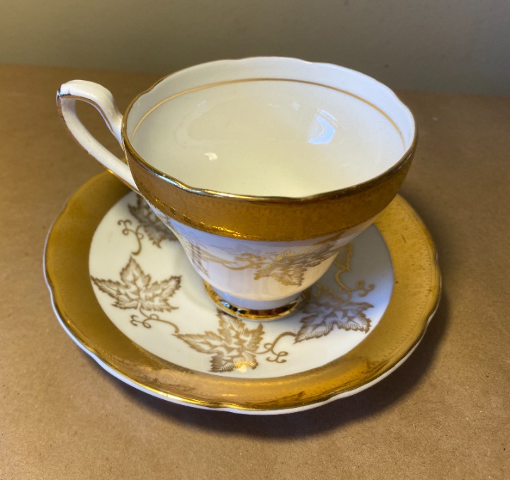 Sutherland H&M Tea Cup with Gold Leaves