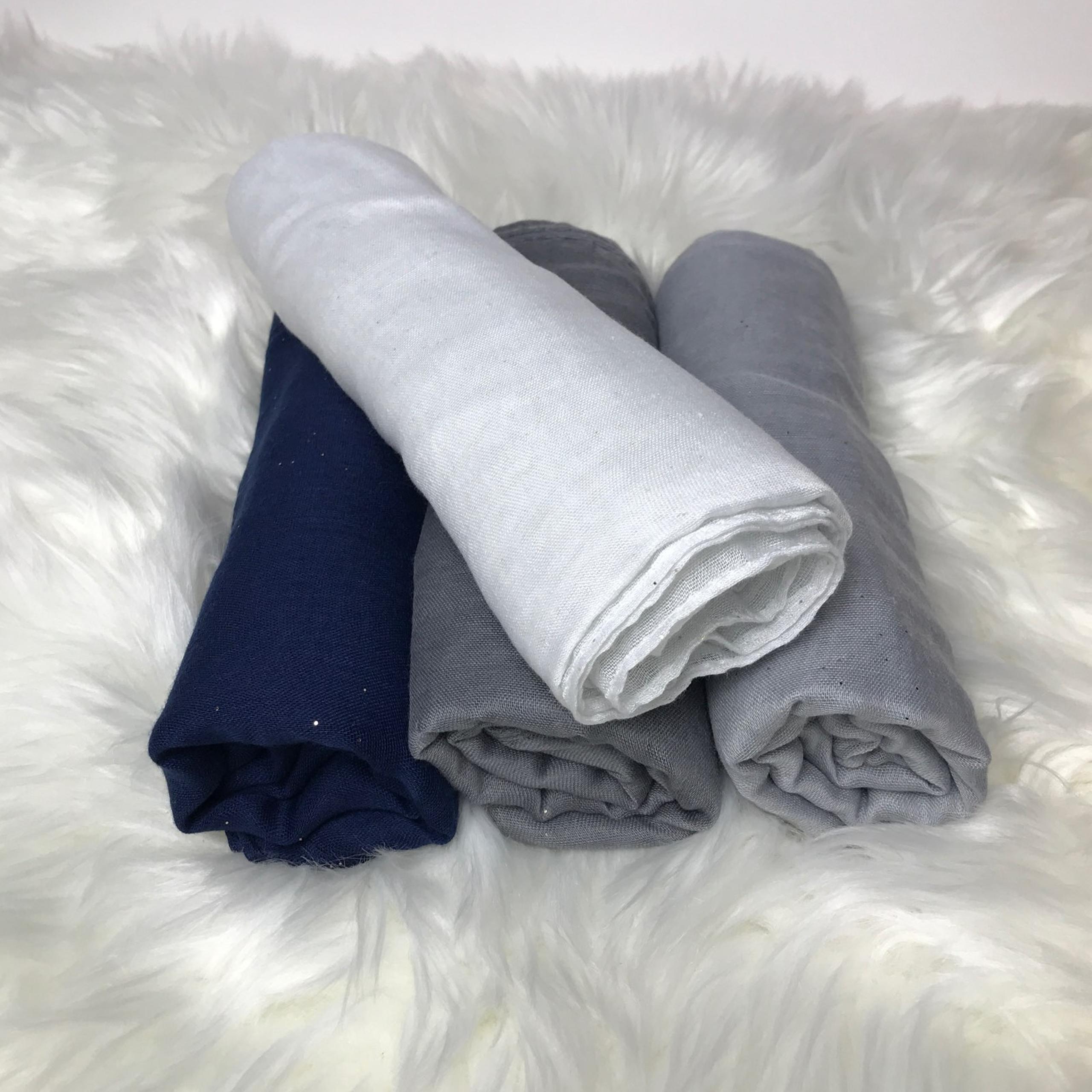 Hijab sparkle Cotton Georgette Grays
