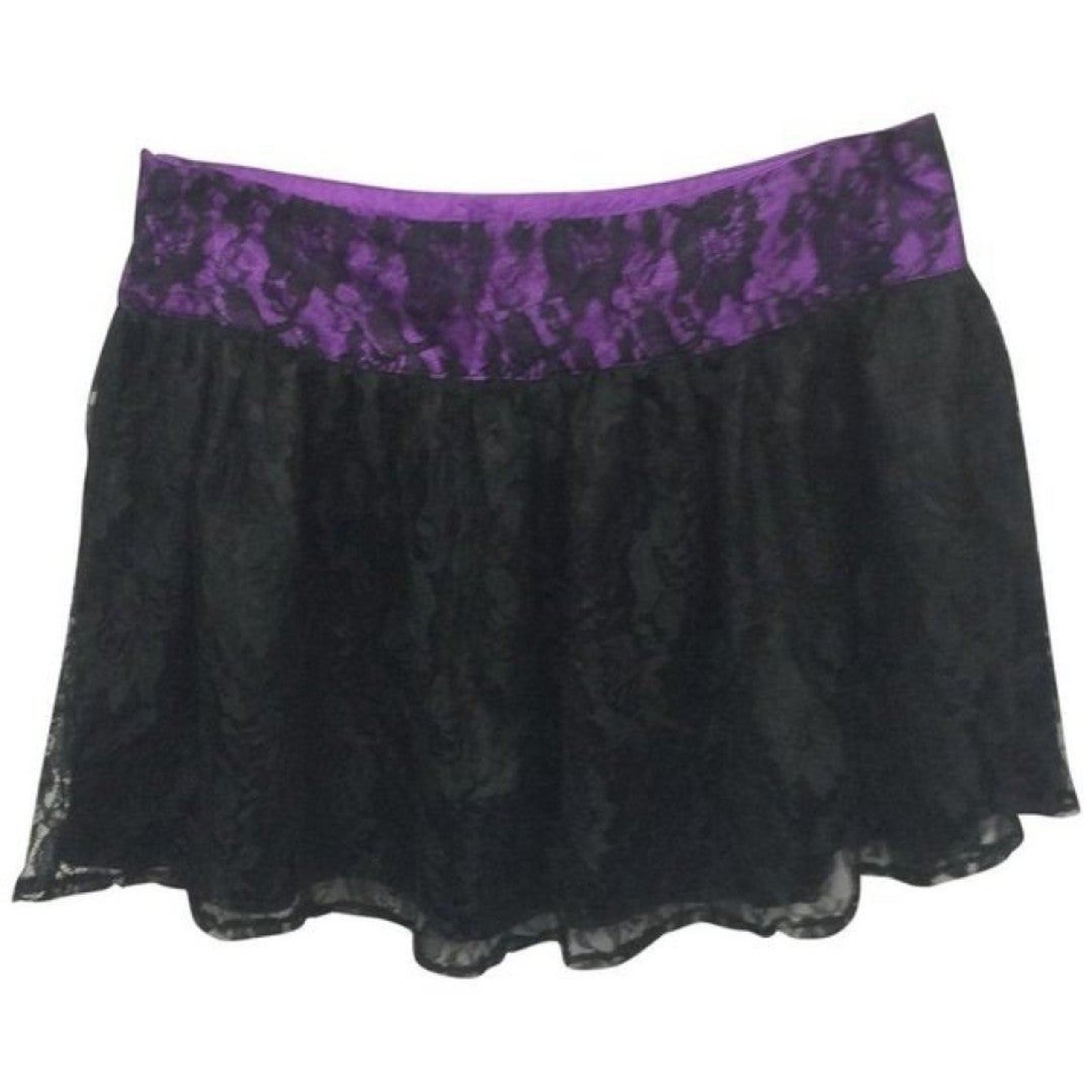 NWT Women Size Medium Chandelier for LF Black Victorian Inspired Lace Mini Skirt