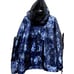 UBU Reversible Rain Jacket Opera Parisian Hooded Taffeta size L blue black