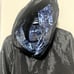 UBU Reversible Rain Jacket Opera Parisian Hooded Taffeta size L blue black