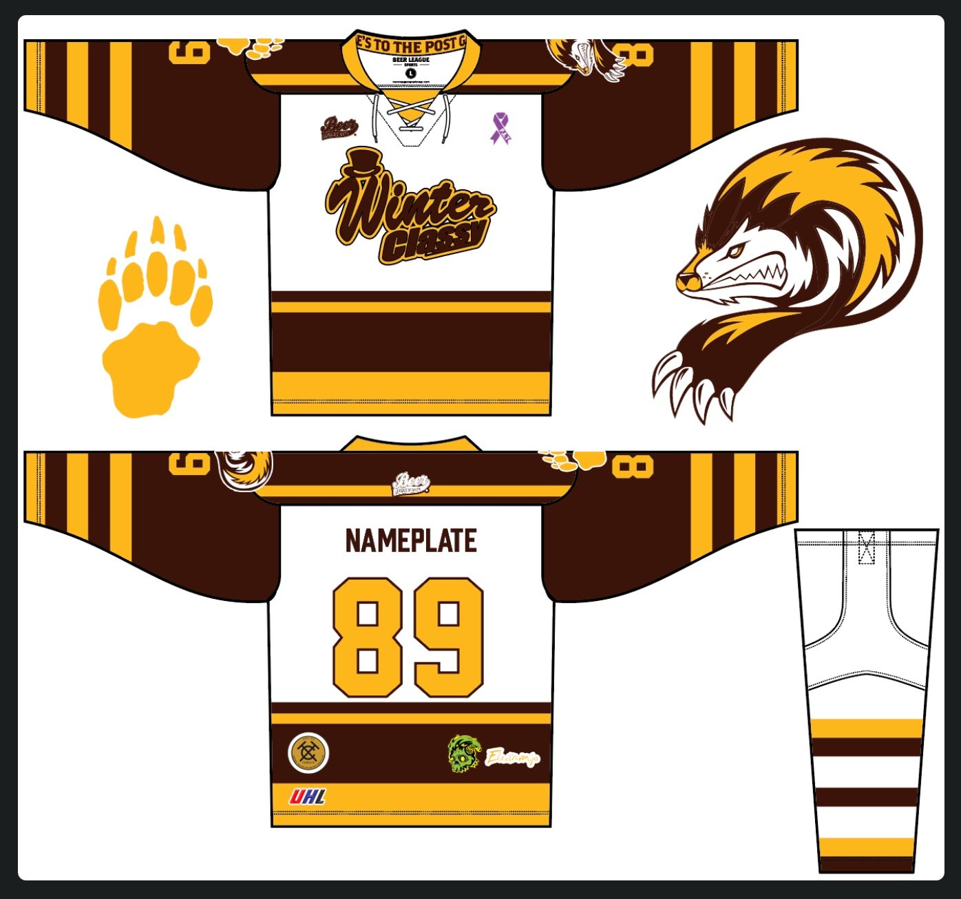 Official Winter Classy Charity game worn hockey jersey