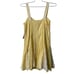 Betsey Johnson Eyelet Floral Lace Mini Dress Size 12 Sleeveless Yellow Pinup NEW