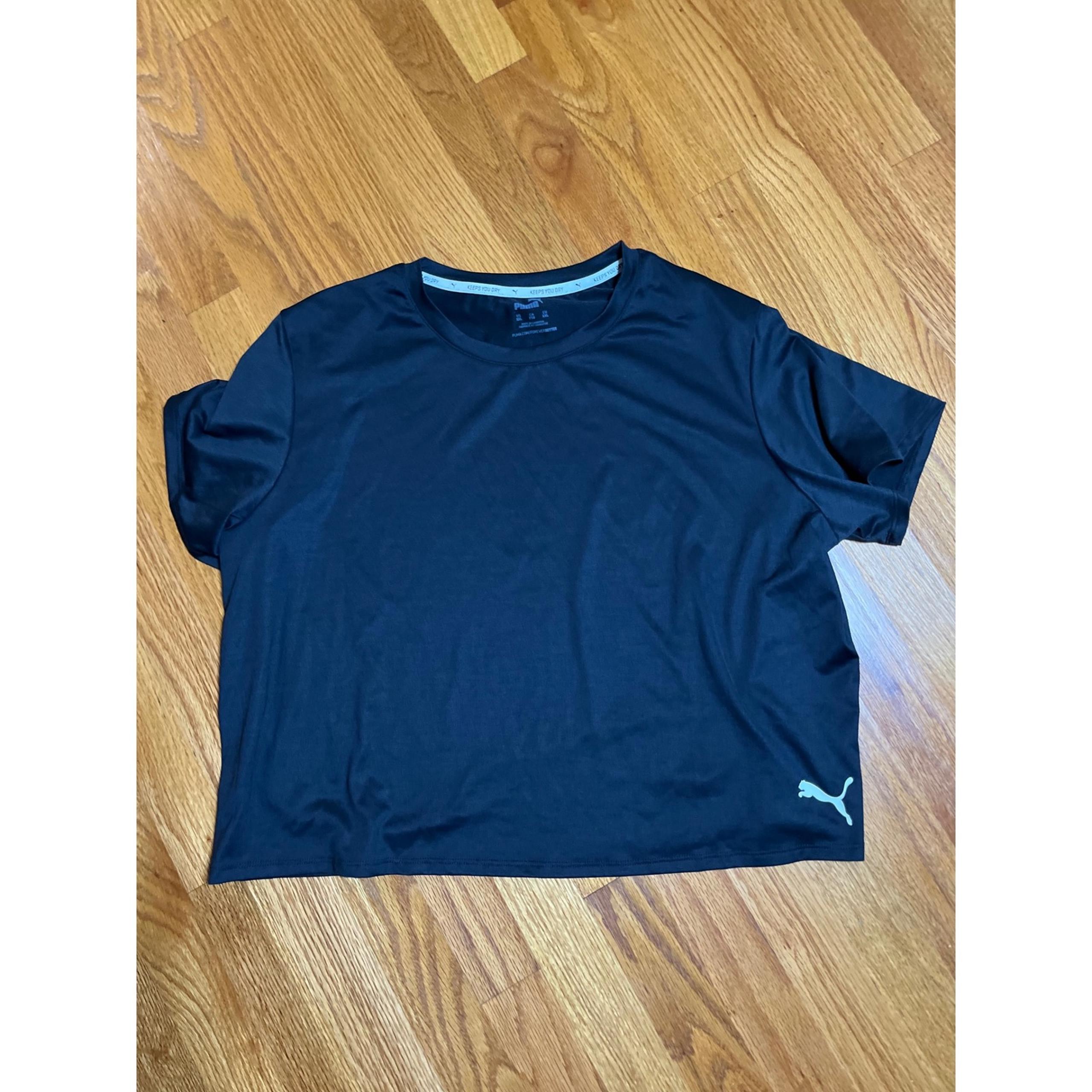 Puma Active Cropped T-Shirt Moisture Wicking Athletic Top XXL