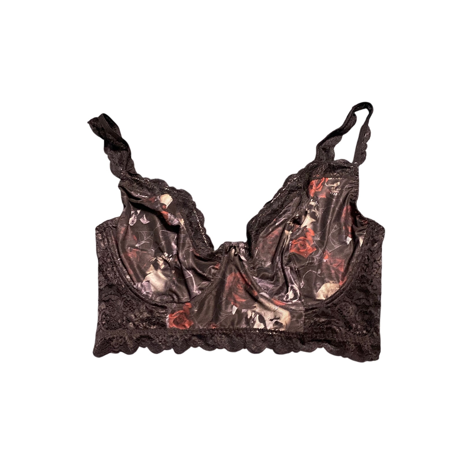NWT Killstar wild rose mesh bra and panties