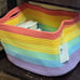 Set of 3 Cute Rainbow Storage Basket for Decor | Cotton Rope Basket