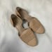 Ramon Tenza Rattan Cane Rattan Slip On D'Orsay Flats Size 6 Beige Tan
