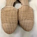 Ramon Tenza Rattan Cane Rattan Slip On D'Orsay Flats Size 6 Beige Tan