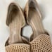 Ramon Tenza Rattan Cane Rattan Slip On D'Orsay Flats Size 6 Beige Tan
