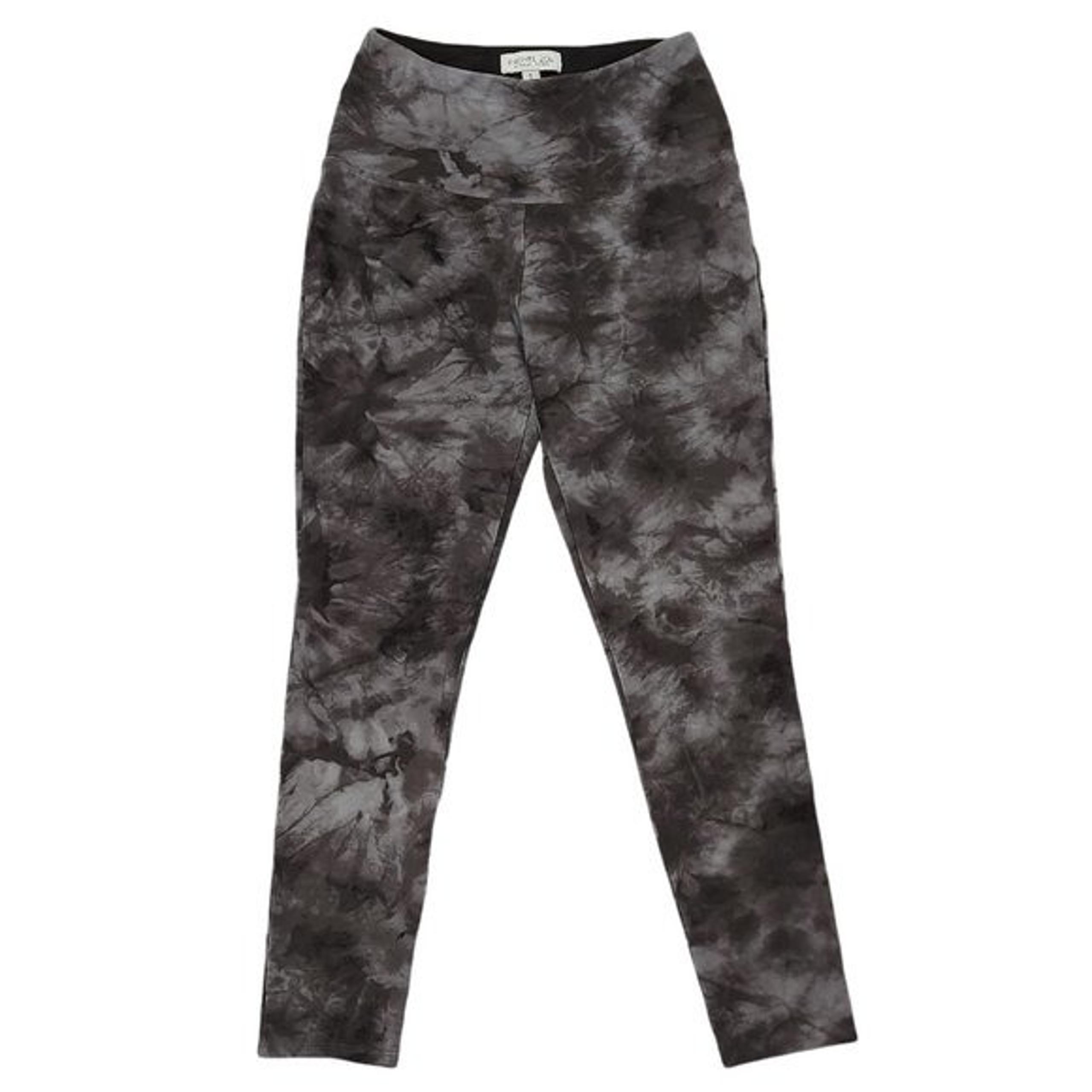 Rachel Zoe Athletic Leggings Size Small Mid Rise Tie-Dye Lightweight Gray