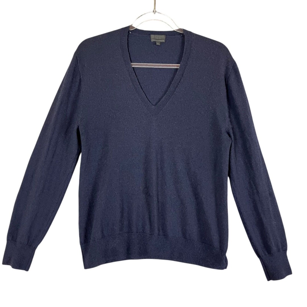 J. Crew Collection Italian Cashmere Luxury Sweater Blk V Neck Capsule Womens XL