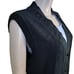 Vintage 90s Long Sweater Vest Women Large Black Oversized Shirt Jacket Top 14 L