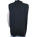 Vintage 90s Long Sweater Vest Women Large Black Oversized Shirt Jacket Top 14 L