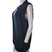 Vintage 90s Long Sweater Vest Women Large Black Oversized Shirt Jacket Top 14 L