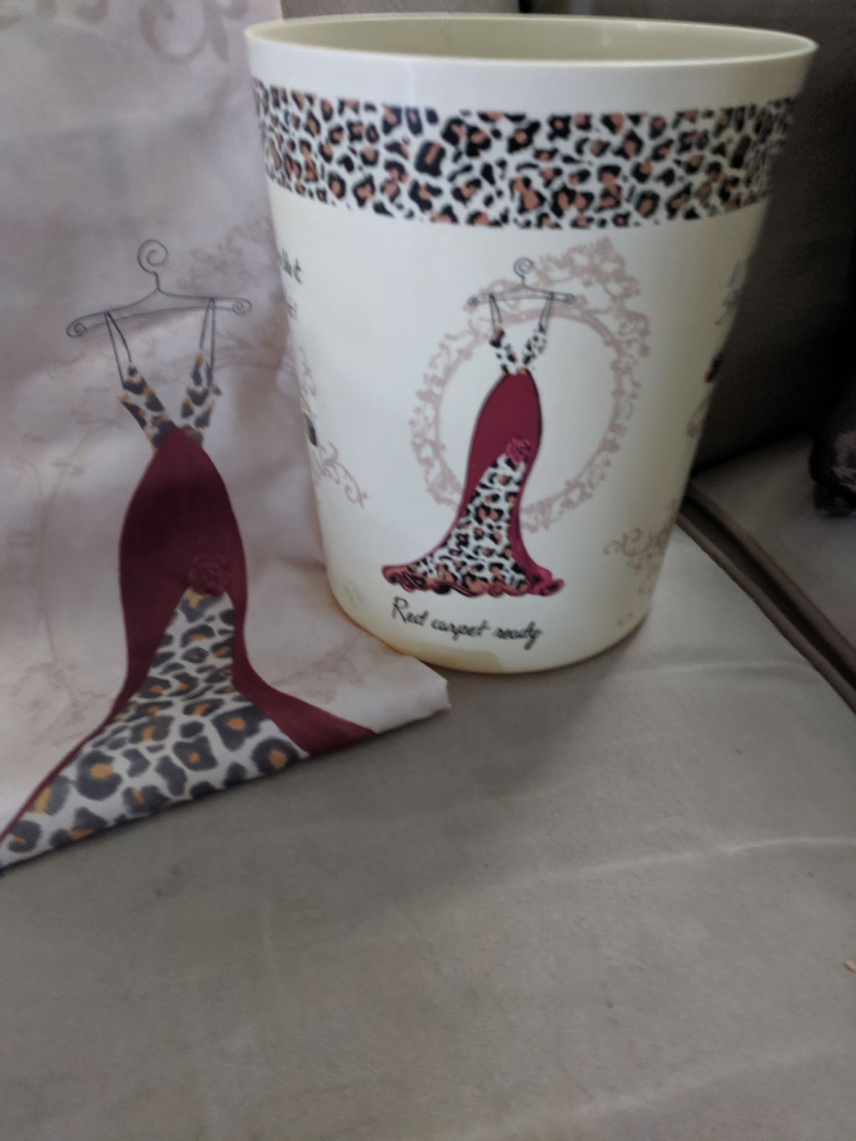 Shower Curtain And Can