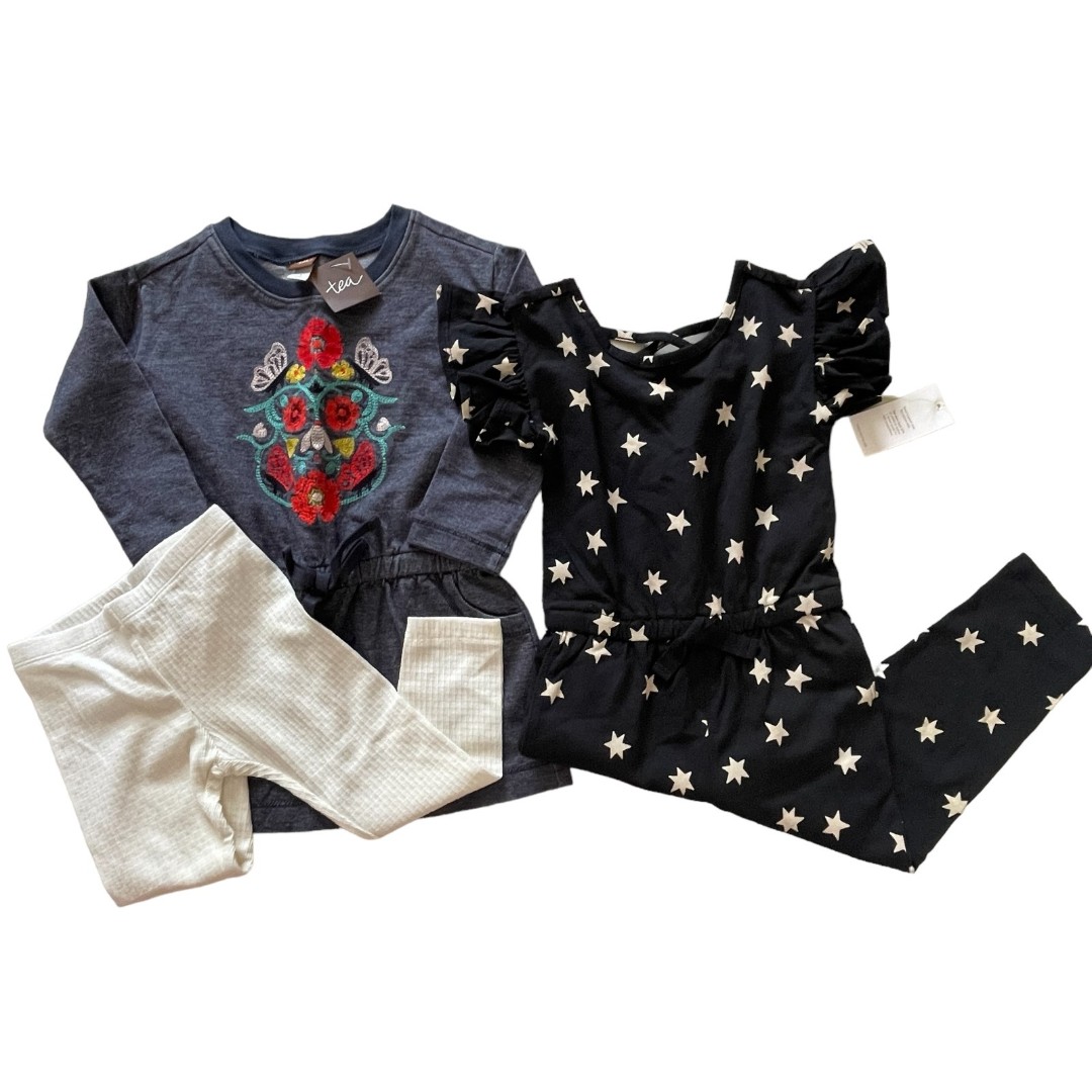 Tea Collection Size 3 3 Piece Bundle Dress Pants and Jumpsuit