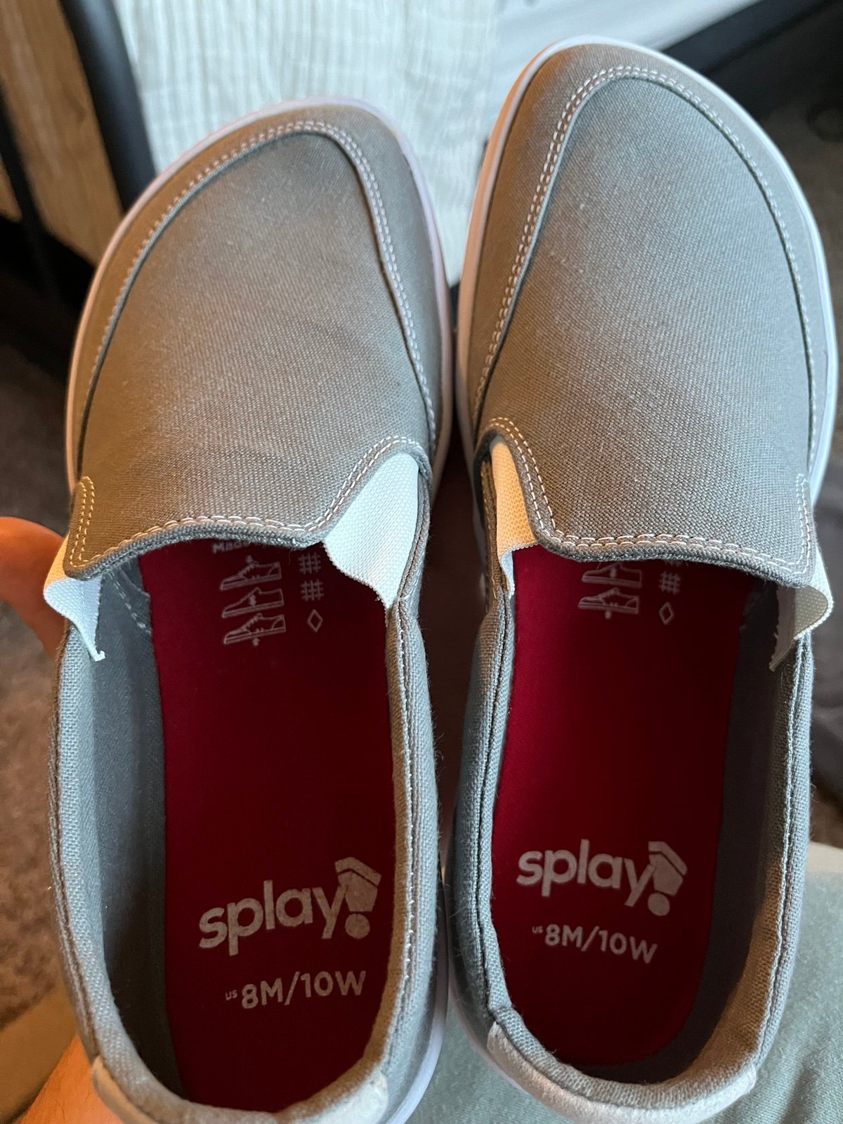 Splay Size 10 Canvas Slip Ons