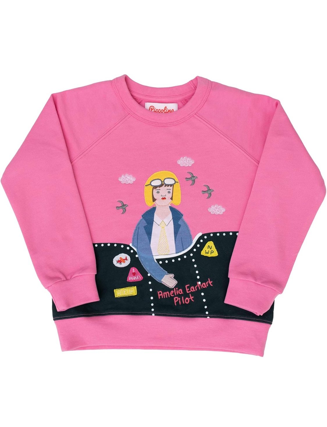 NWT Piccolina Amelia Earhart Trailblazer Sweatshirt Size 8