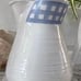 Yugoslavian KL Hand-painted Ceramic Pitcher WHITE Cottage RARE FIND
