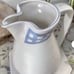 Yugoslavian KL Hand-painted Ceramic Pitcher WHITE Cottage RARE FIND