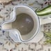 Yugoslavian KL Hand-painted Ceramic Pitcher WHITE Cottage RARE FIND