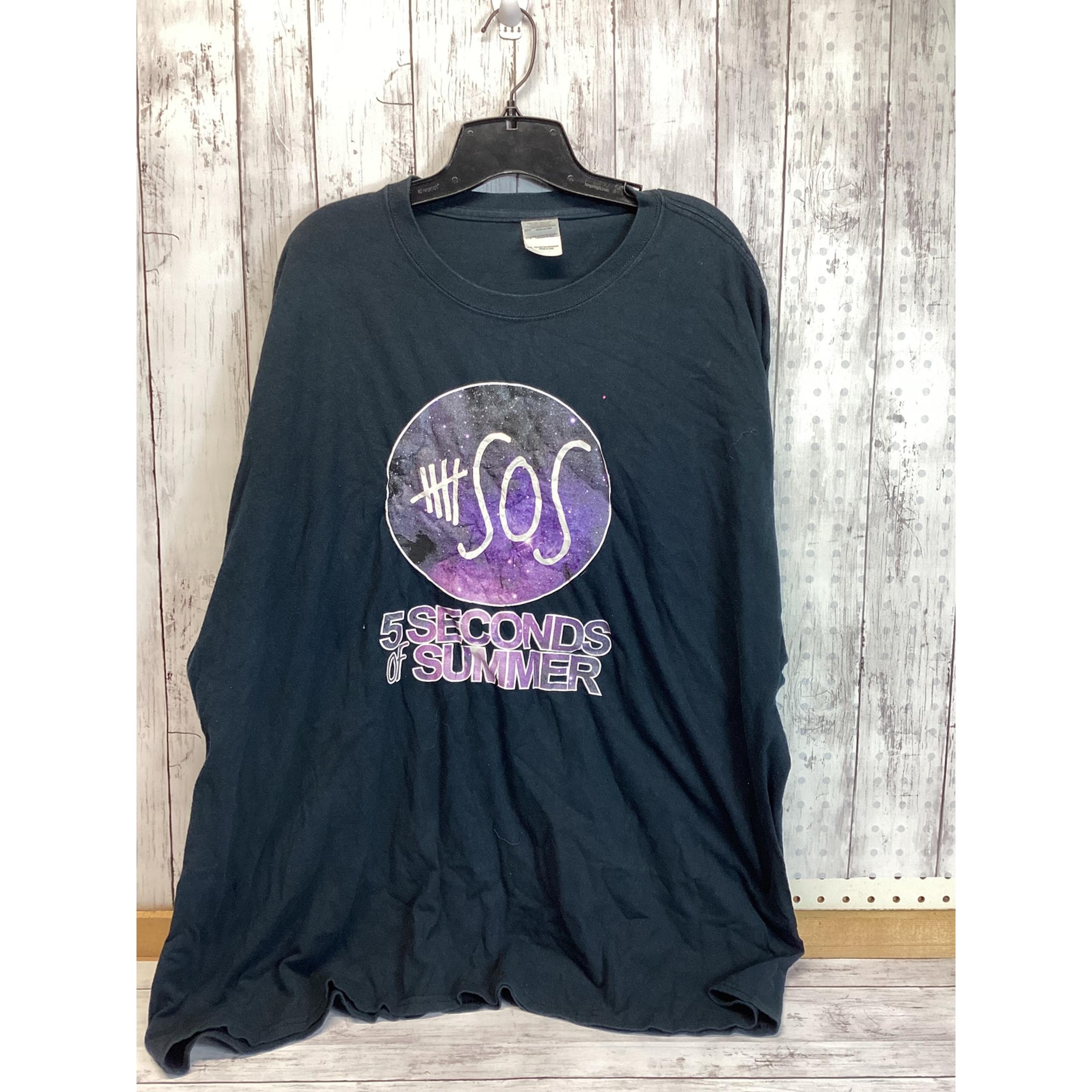 Gildan Men's T-Shirt 5 Seconds of Summer SOS Galaxy Black 3XL